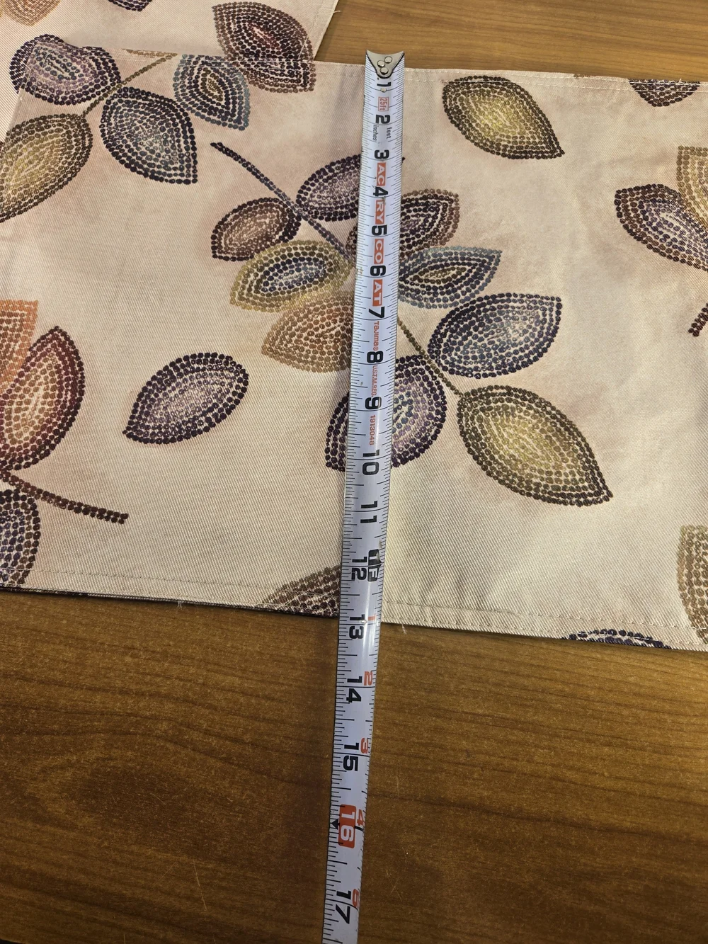 Set of 4 Croscill Brown Floral Place Mats Autumn Leaves 18.5